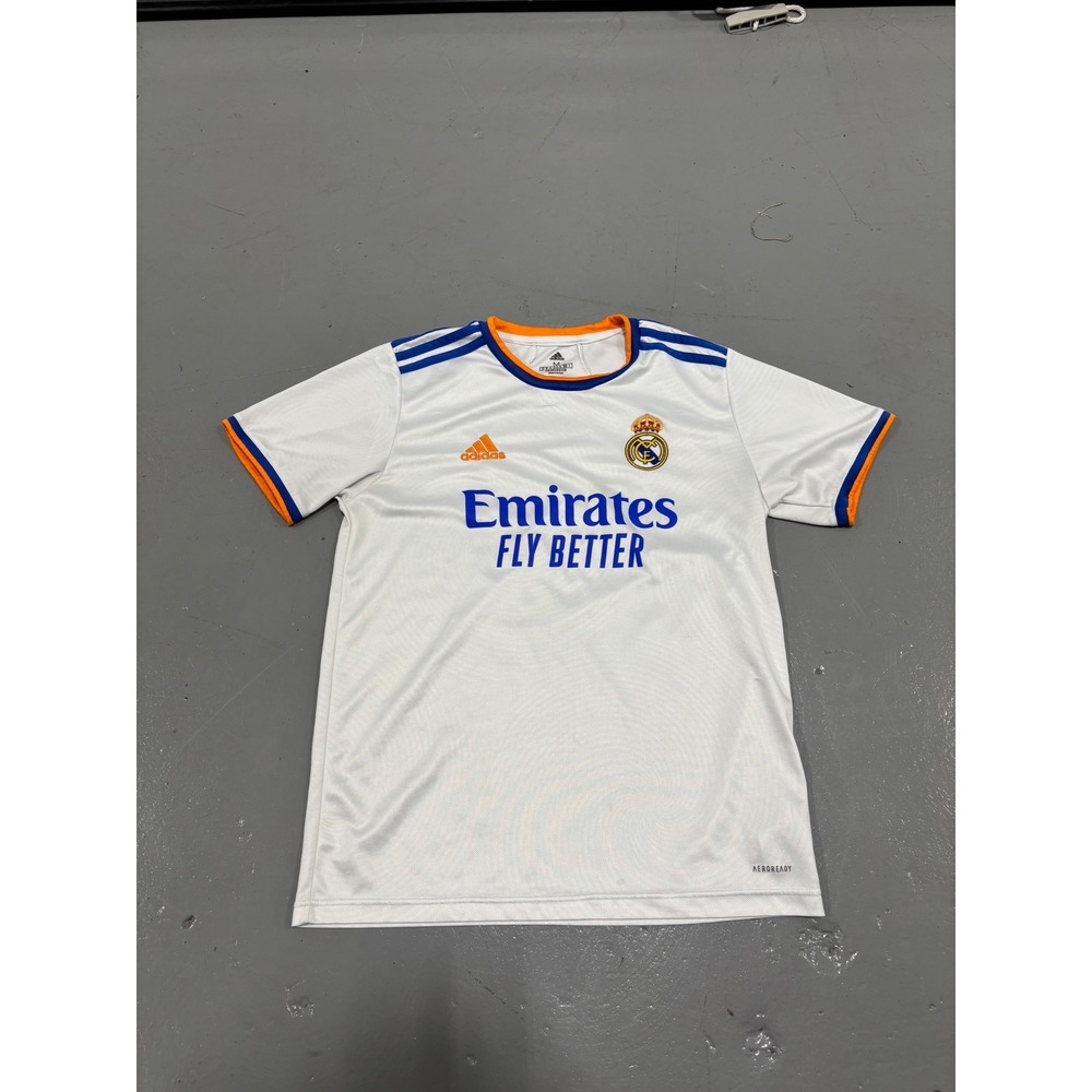 Adidas Real Madrid 2021-22 Home Jersey White Mens Medium Aeroready Soccer Shirt